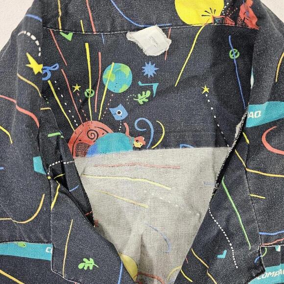 Vintage COMPAQ HP Computers Hawaiian All Over Print Uniform Work Shirt - Picture 8 of 8